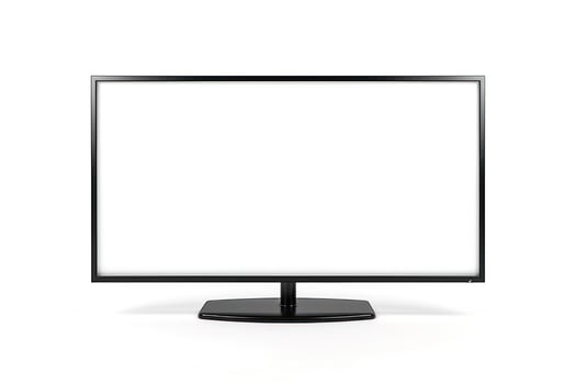 a small monitor screen on top of a wooden stand, photo