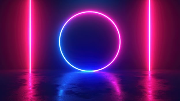 two lights that can be seen with one ring at its center, photo