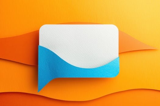 a paper shaped orange and white object, photo