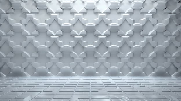 light streams through an abstract cube pattern, photo