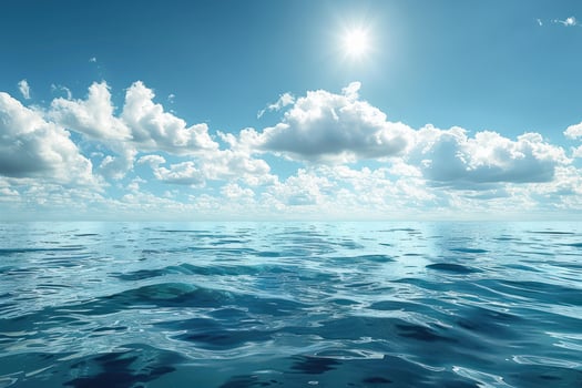 there is one body or an ocean that appears very calm, photo