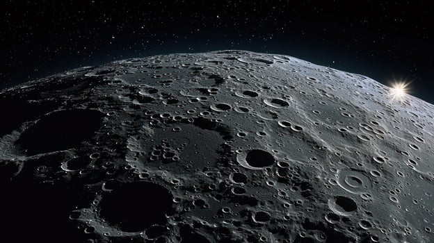 the moon is pictured from outer space as seen from earth, photo