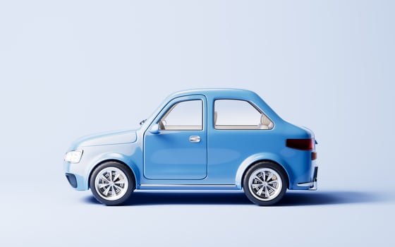 Realistic 3D style automobile car, 3d rendering. photo