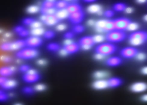 Christmas or New Year festivre blurred background with colorful garland lights photo