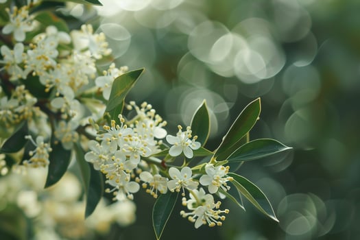 Wax Myrtle Nature Background with Lush Greenery photo