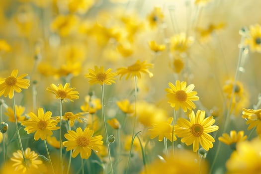 Yellow Chamomile Nature Background photo