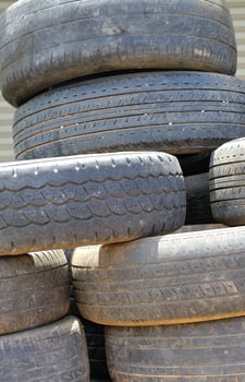 Old car tires photo