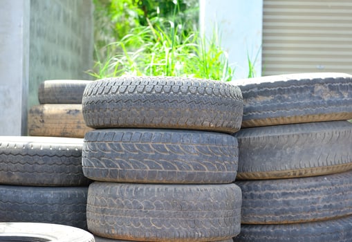 Old car tires photo