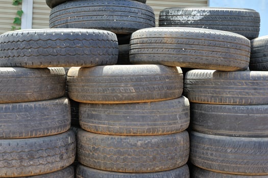 Old car tires photo