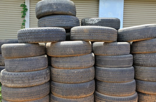Old car tires photo