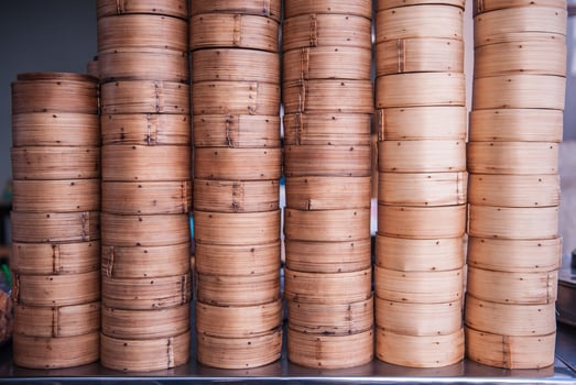 Dim sum steaming basket photo