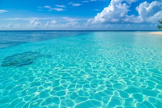 Beach with Crystal Clear Waters Serene Coastal  Nature Background photo