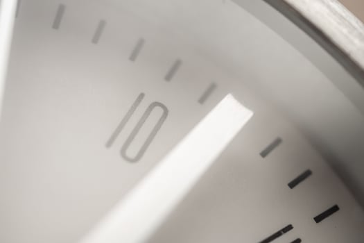 close up of silver metal clock photo