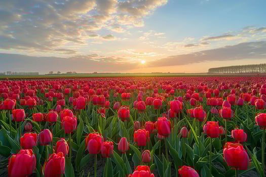 Tulip Field in Spring background Nature photo