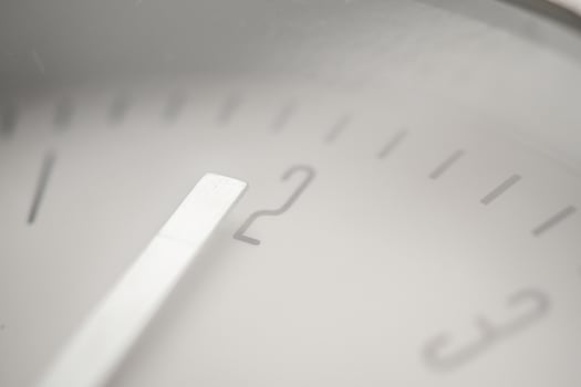 close up of silver metal clock photo