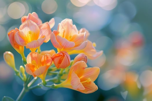 Freesia Flower with Nature Background. Nature Background photo