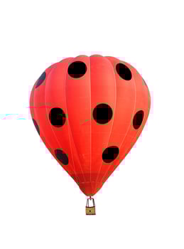Red watermelon hot air balloon photo