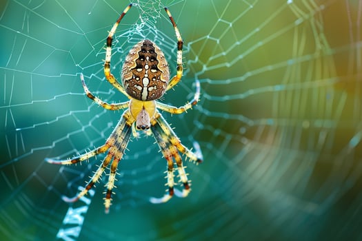 Spider Weaving Web  Nature Background photo