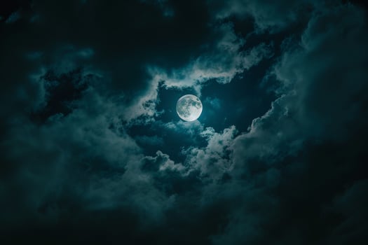 Moonlit Clouds Drifting Across Night Sky Nature Background photo