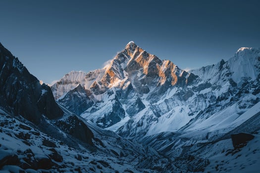 Snow covered Peaks  Nature Background photo