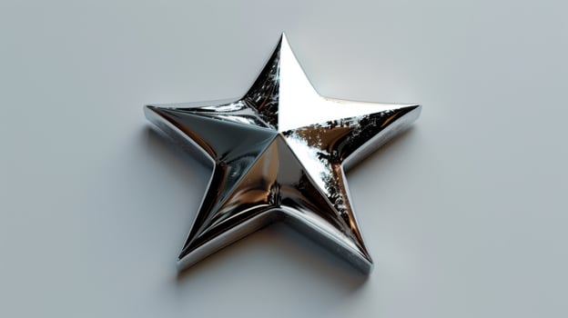 Shiny Five-Pointed Star Decoration Reflecting Light in a Bright Environment During Daytime. photo