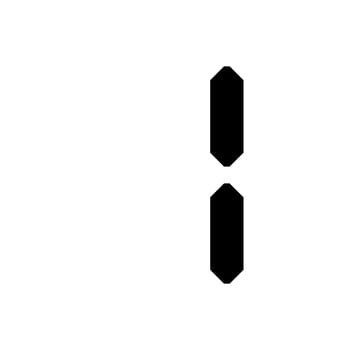 digital 7-Segment number Showing 1 in Black color with White Background photo
