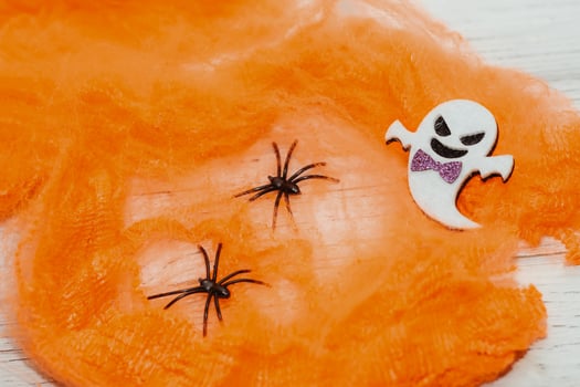 Toy Halloween Pumpkins with felt, holiday decor, party accessories photo