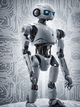 advanced artificial intelligence for the future rise in technological singularity using deep learning algorithms. . photo