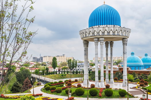 monument Patriots Memorial and Museum of Victims of Political Repression in spring in Tashkent photo