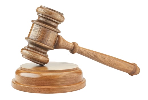 Judge Gavel, Isolated on White photo
