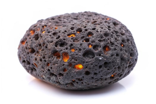 Lava stone isolated on white background photo