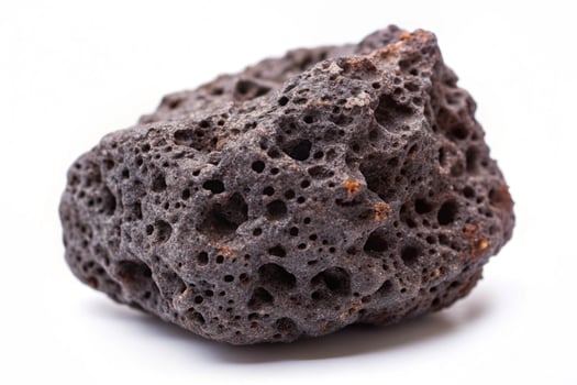Lava stone isolated on white background photo