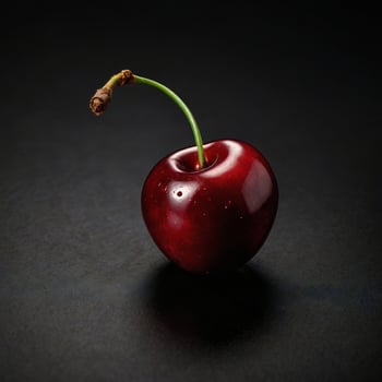 Cherry Fruit Sweet Healthy Berry black background photo