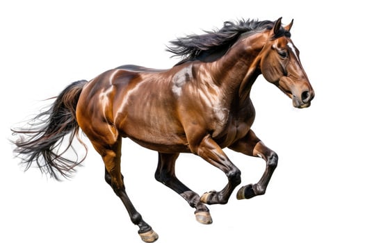 A horse galloping in full stride. photo