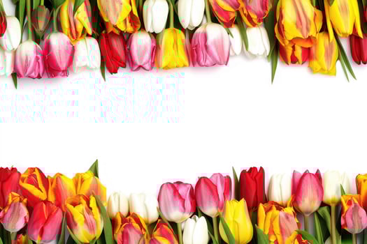 Tulip banner with space for text. photo