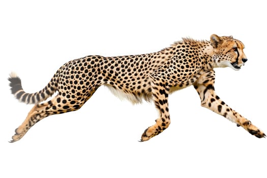 A cheetah sprinting in full stride. photo