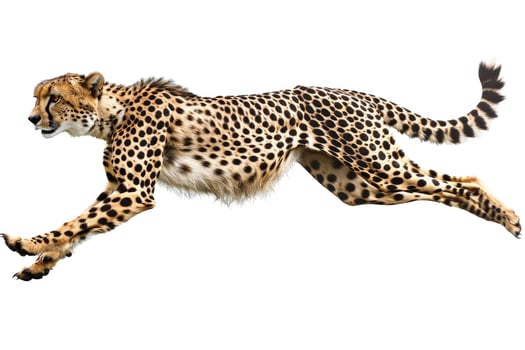 A cheetah sprinting in full stride. photo