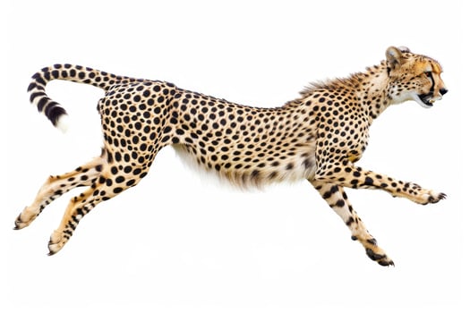 A cheetah sprinting in full stride. photo