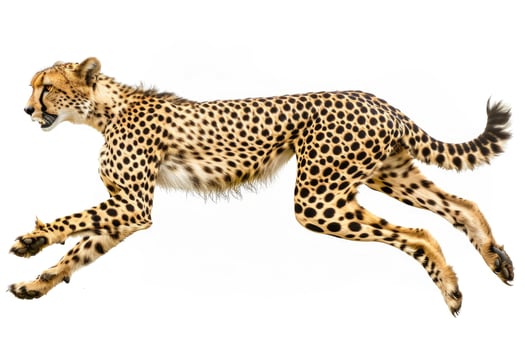 A cheetah sprinting in full stride. photo