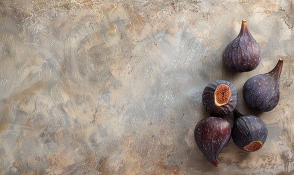 Figs on a muted brown background photo
