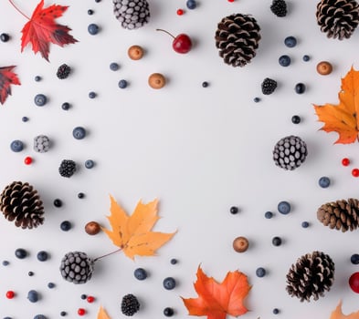 Autumn Leaves and Berries Frame photo