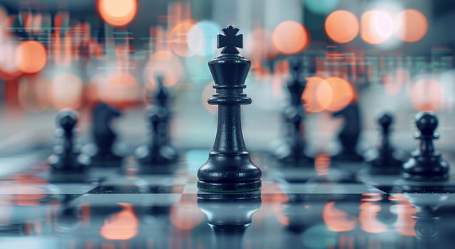 Black Chess King on a Board photo
