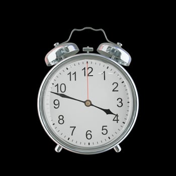 3h 48m PM or AM Vintage Steel Alarm Clock photo
