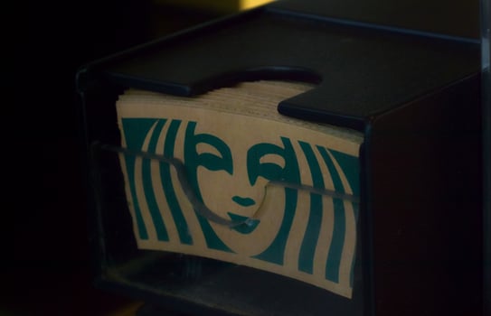 Vancouver, Canada - September 20,2019 Coffee sleeves are available at Starbucks in Vancouver, Canada photo