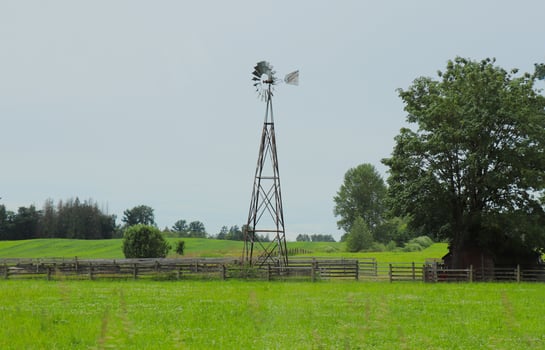 Aldergrove, Canada - June 9, 2019 View of Beautiful farm which have been used as filming location Kent Farm in TV Show Smallville and this Place also appeared in TV Show Riverdale photo