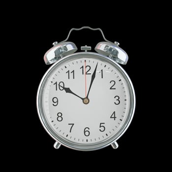 10h 03m PM or AM Vintage Steel Alarm Clock photo