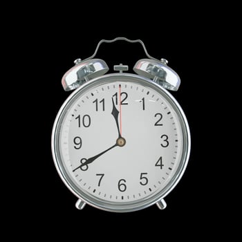 11h 40m PM or AM Vintage Steel Alarm Clock photo