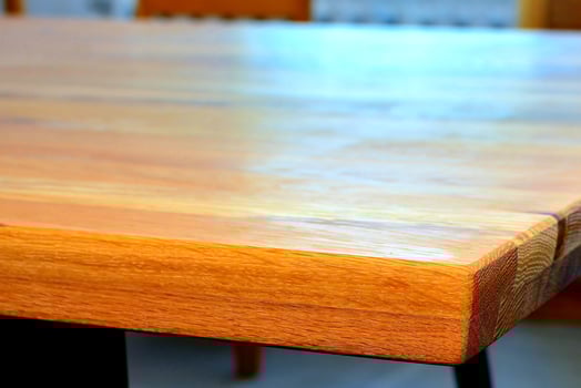 Table top isolated over solid background. Wooden dinner table over white background illustration photo