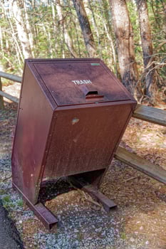 Bear proof trash can photo