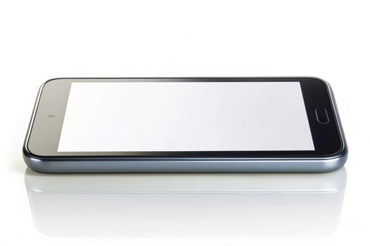 Phone blank display isolated on background photo